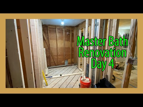 Master Bath Reno - Day 4 - Framing