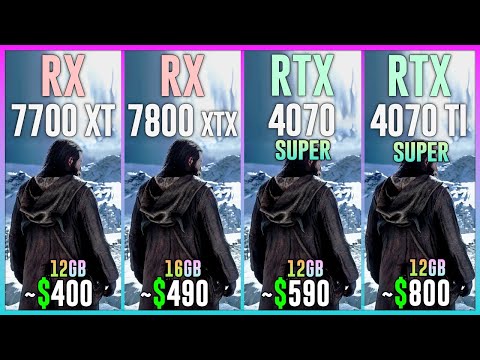 RX 7700 XT vs RX 7800 XT vs RTX 4070 SUPER vs RTX 4070 TI SUPER - Test in 20 Games