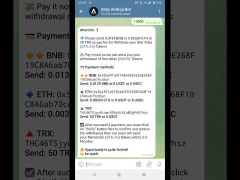 Scam Telegram Airdrop #earnmoneywithtelegram #money #messagingapp #freebitcoinearning