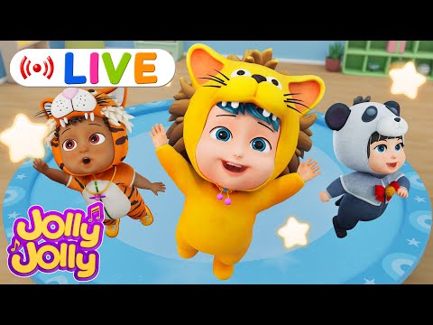 LIVE🔴Skip to my lou, Five little ducks + More | Jolly Jolly & Friends - Best Kids Songs!