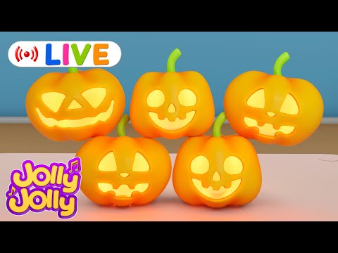 LIVE🔴🎃Go away🎃, Three little kittens + More | Jolly Jolly & Halloween - Best Kids Songs!