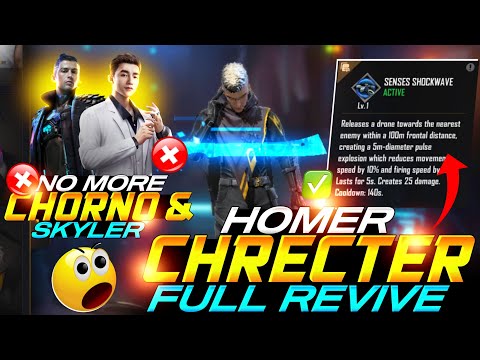 FREE FIRE HOMER CHARACTER ABILITY TEST | HOMER CHARACTER IN FREE FIRE | HOMER CHARACTER SKILL TEST