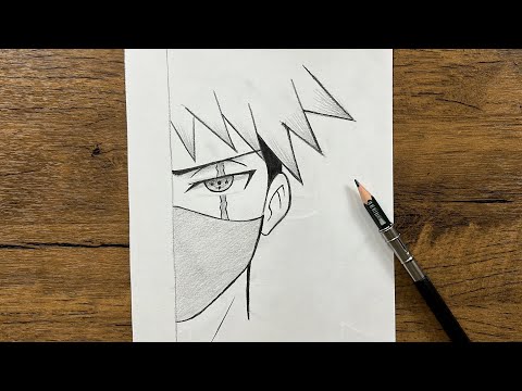 Easy anime character drawing | how to draw a boy wearing face mask | ninja boy drawing