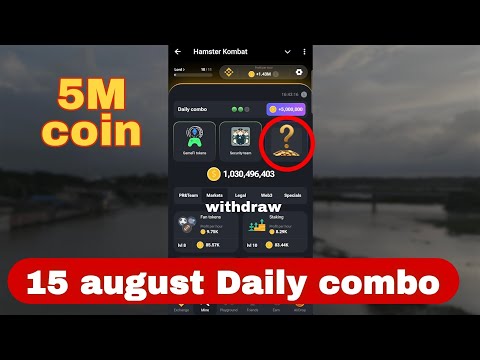 Hamster combat 15 august Daily combo and withdraw update