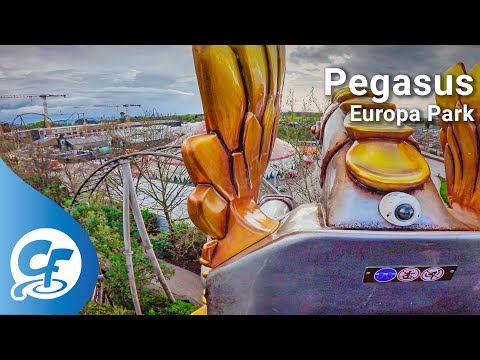 Pegasus front seat on-ride 5K POV @60fps Europa Park