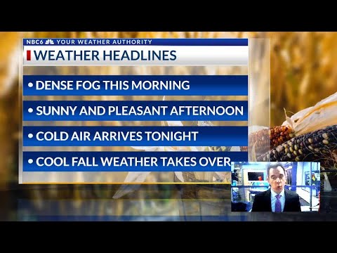 Pleasant weather Tuesday, cooler air for Wednesday through Friday