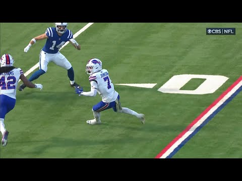 Pick-six TD! Taron Johnson houses Flacco's first pass of game