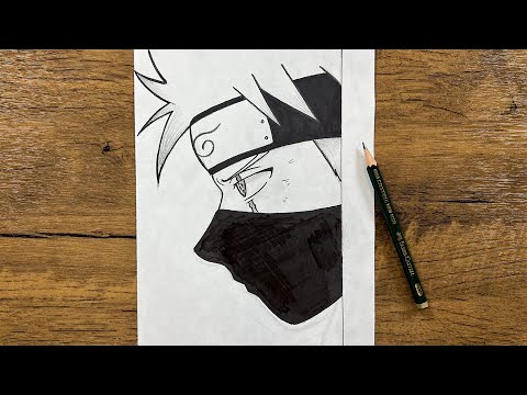 Easy Kakashi drawing | How to draw Kakashi hatake step-by-step