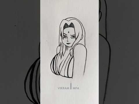 How to drawing  Tsunade || step by step #anime #naruto