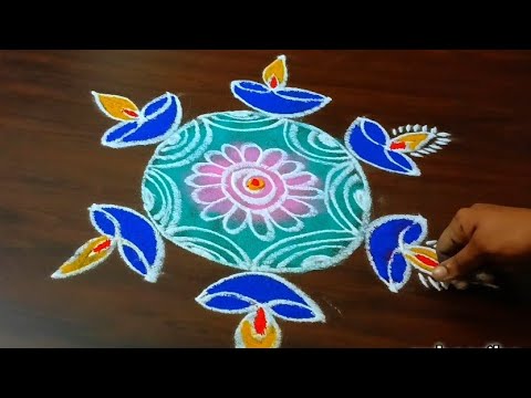 diwali rangoli design ✨️ muggulu design ✨️ rangoli kolam design 🌷