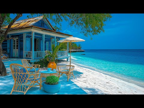 Bossa Nova Jazz Rhythm In Tropical Beach Space - Maldives Beach Space & Bossa Nova With Ocean Waves