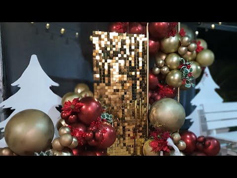 Christmas Decoration 2023! | Classic Christmas colors | Balloon Garland|Christmas|Christmas Setup