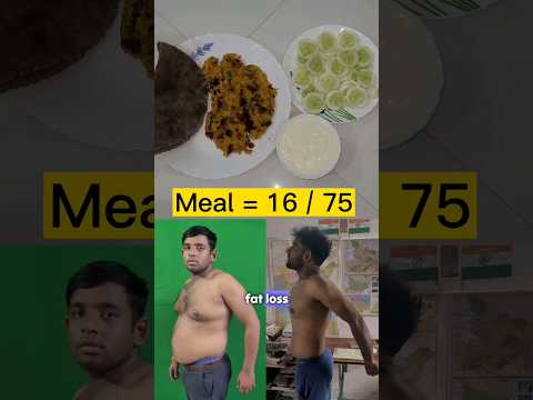 Fat loss transformation journey | Day 16/75 Hard Balanced meal challenge #shorts