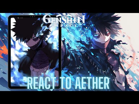 Genshin impact react to Aether as dabi todoroki | my hero academia | Gacha life 2 | MHA BNHA | deku