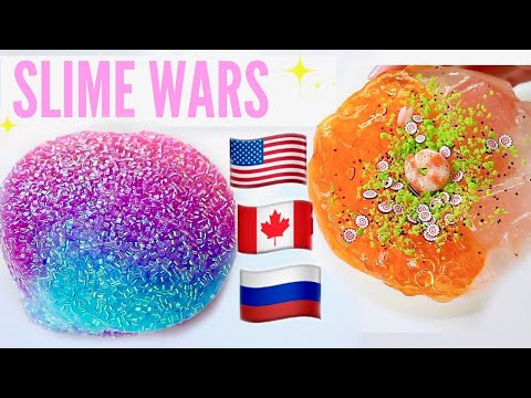 $200 Slime war! USA VS RUSSIA VS CANADA SLIME PACKAGES REVIEW