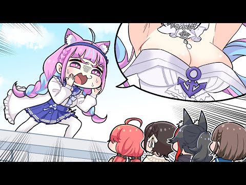 【手描き】あてぃしの話を聞け！がおうパパ！！【湊あくあ/こまいぬ/切り抜き/hololive】