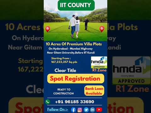 Villa Plots Near Patancheru Mumbai Highway-Hyderabad,Rudraram,Gitam University,spot Registration