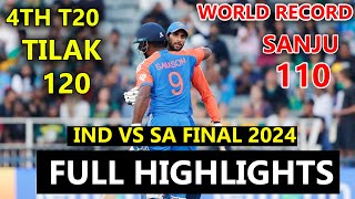 FULL HIGHLIGHTS INDIA VS SOUTH AFRICA 4TH T20 MATCH || IND VS SA 2024