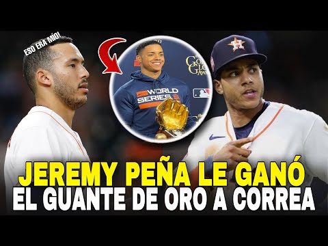 NOVATO JEREMY PEÑA LE GANA EL GUATE DE ORO A CARLOS CORREA, GOLD GLOVE WINNER - MLB BASEBALL