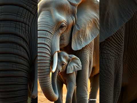 Tiny Baby Elephant Cuddles with Mom: Adorable Elephant Bond! 🐘❤️ #TinyTales  #cute #animals