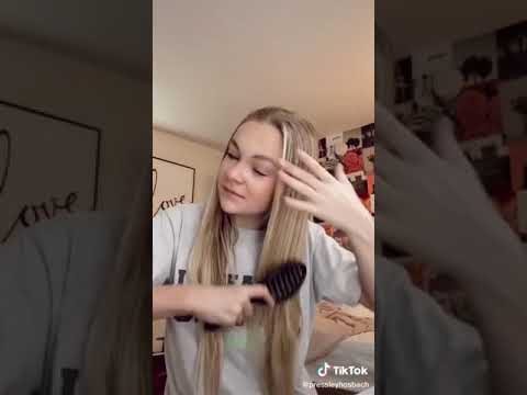 Pressley hosbach TikTok, Tutorial on how she curl’s her hair