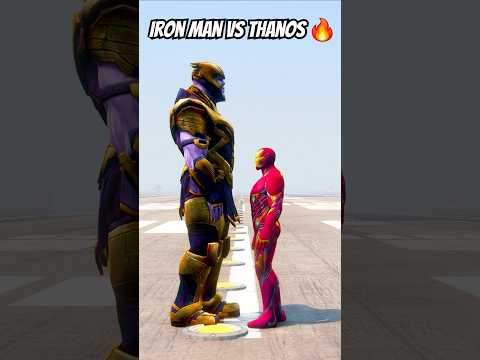 GTA V: TEAM IRON MAN VS TEAM THANOS MATCH, WHO IS STRONGER? 🤔| #shorts #gta5