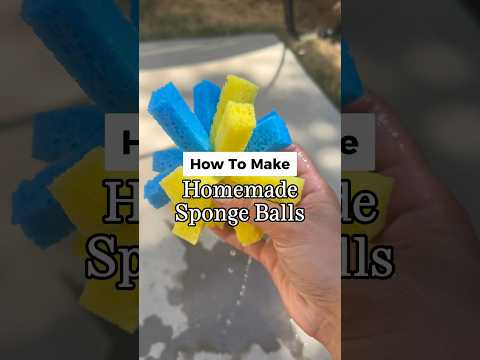 How To Make Homemade Sponge Balls For Water Play 💦 60 Days of Summer - Day 54 #shorts #summerideas