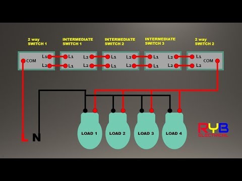 3 way switch AND 2 way switch CONNECTION MULTIPLE LIGHT- RYB ELECTRICAL