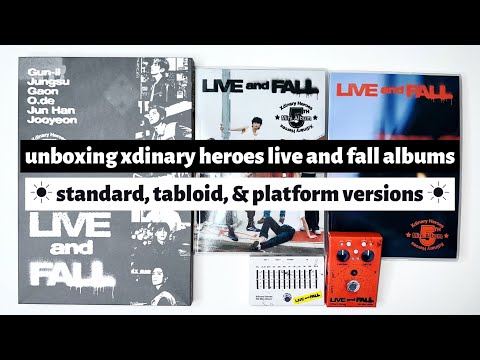 ☼ unboxing xdinary heroes live and fall albums ☀︎ standard, tabloid, & platform versions ☼