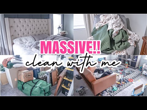 MASSIVE CLEAN WITH ME! | MESSY HOUSE CLEANING | REAL LIFE MESS