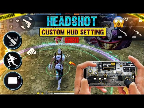 2023 Best Custom Hud "Settings" For Headshot | 2 Finger Custom Hud Free Fire | Headshot Hud 2 Finger