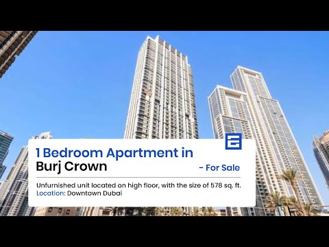 Luxury 1 Bed Apartment For Sale | Burj Crown | Downtown Dubai