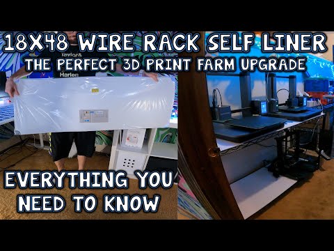 Elevate Your 3D Print Farm Organization: DUALSO Wire Rack Shelf Mat - Waterproof and Easy-Clean!