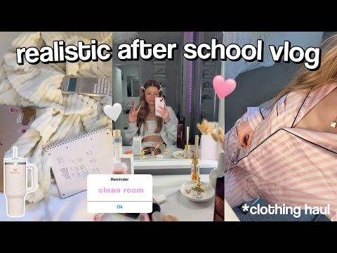 REALISTIC AFTER SCHOOL VLOG *clothing haul + update 🎀 🧖🏼‍♀️