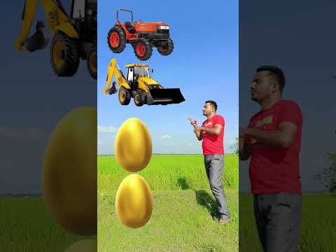 Golden Anda to tractor,  jcb, roller & truck 🚛 vfx video #shorts #trending #vfx