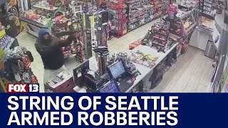 Seattle Police looking for suspects in string of Friday robberies | FOX 13 Seattle