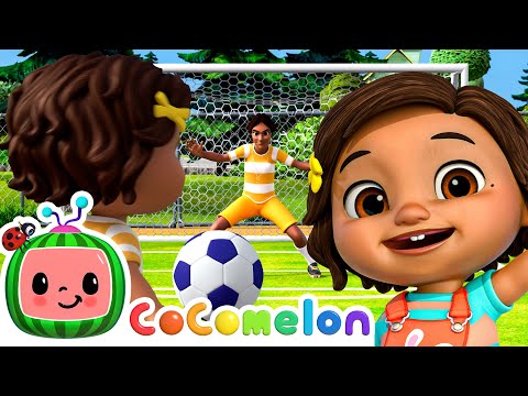 Yes Yes Play Soccer | with Nina and JJ | Cocomelon Nursery Rhymes for Kids