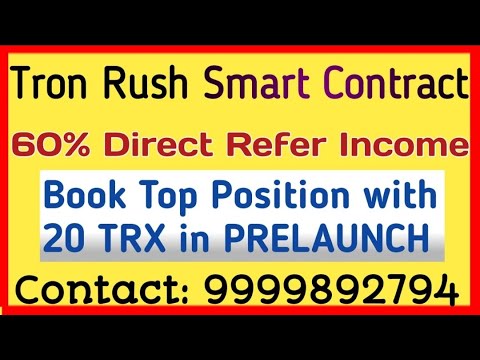 Tron Rush Smart Contract is Launching Soon|| Tronrush.io Plan has Many features| Join Tron Rush Plan