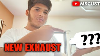 unboxing the brand new exhaust !! modified the bike.new exhaust. discovermodified #newexhaust