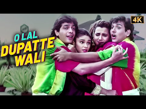 O Lal Dupatte Wali [4K] - Kumar Sanu, Alka Yagnik, Kavita Krishnamurthy, Sudesh Bhosle | Govinda