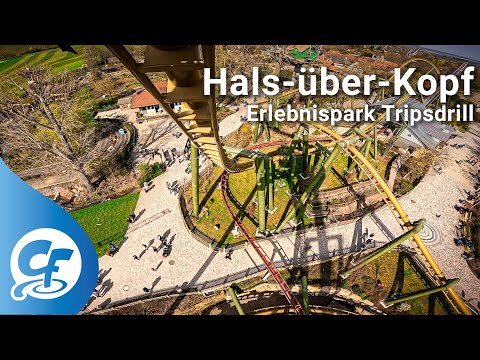 Hals-über-Kopf front seat on-ride 5K POV @60fps Erlebnispark Tripsdrill  uber ueber