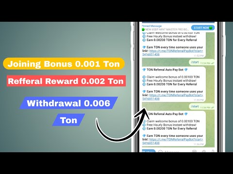 Reffer To Earn Ton Telegram Bot | Direct Withdrawal To Your Wallet