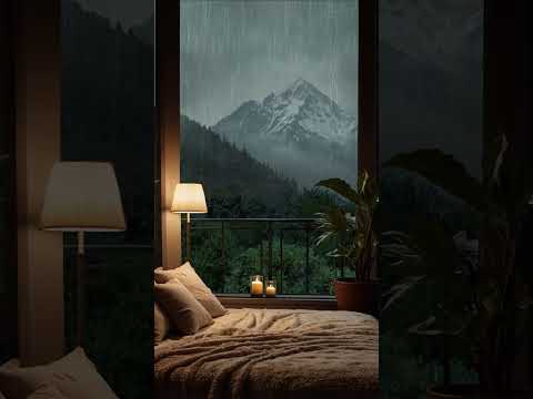 Sleep in Rain🌧️🛏️ #rain #thunderstorm #relax #rainsounds #relaxing