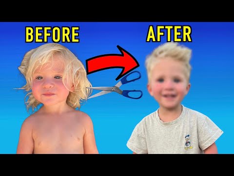 Cutting Our 2 Year Old Sons Hair For The First Time Ever!