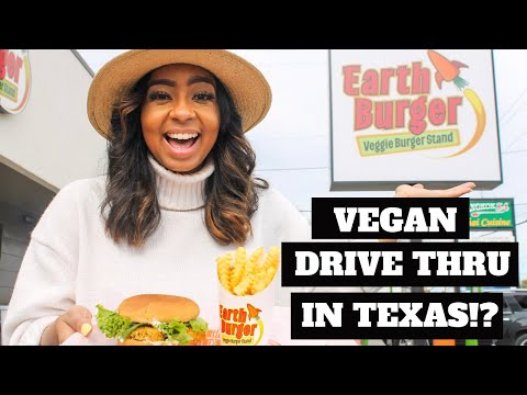 FIRST VEGAN DRIVE  THRU...IN TEXAS: Earth Burger Review! | Great Full Girl