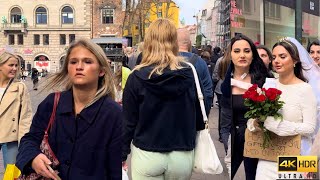 Busiest Saturday Walk 🇩🇰 Downtown Copenhagen City, Denmark | April 2024 | 4K Walking Tour