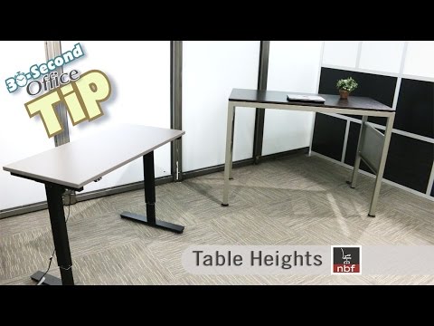 Standard, Counter and Bar Height Tables | NBF 30 Second Office Tip