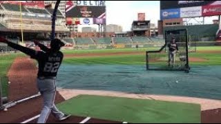 MLB Stars Take Batting Practice