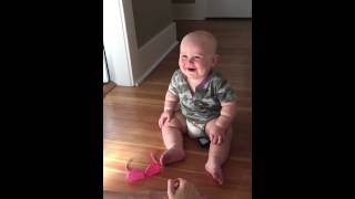 Baby Laughing Hysterically at Mom's Sunglasses Trick