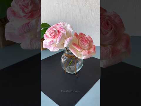 How to make Easy Tissue Paper Flowers Easy tissue paper rose making tissue se kya banaa sakte hai